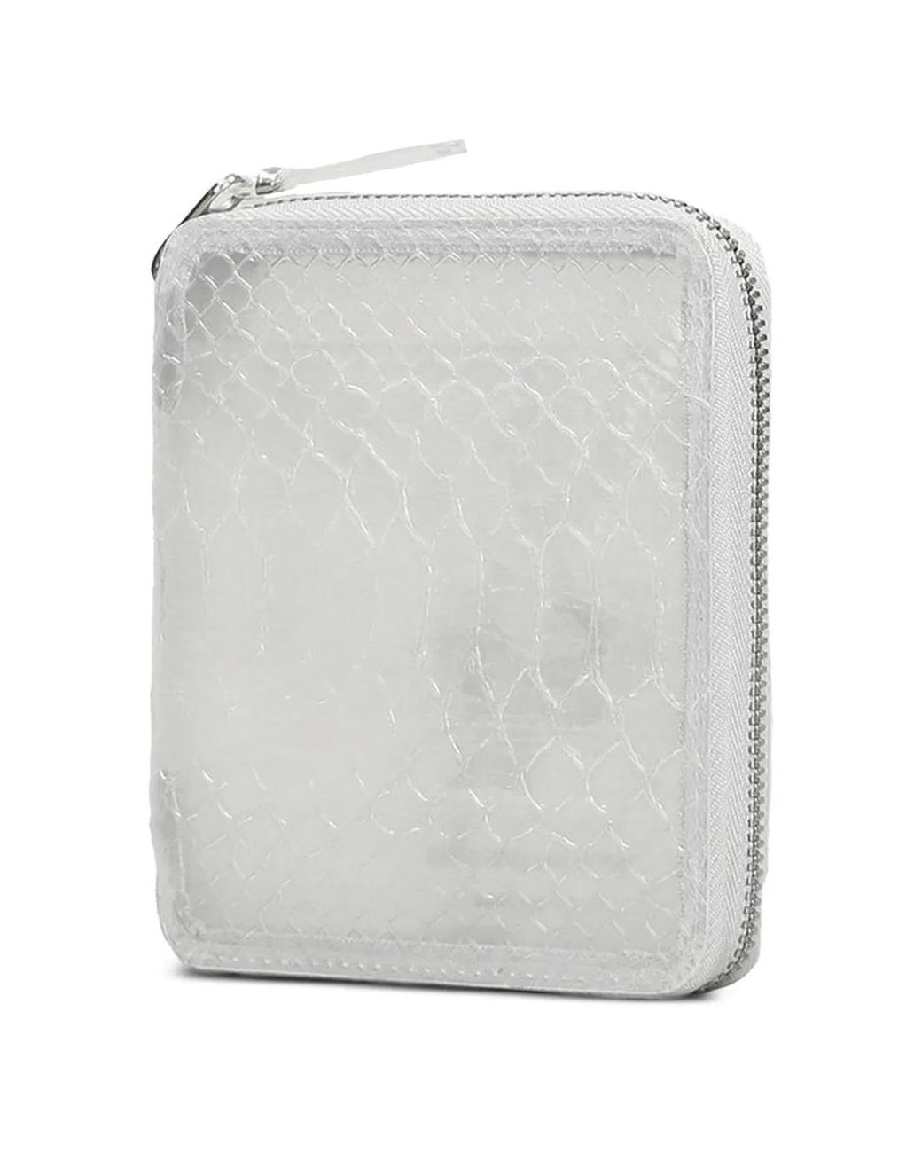 Comme des Garçons White Snakeskin-Effect Wallet