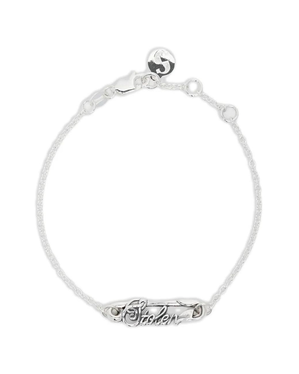 Stolen Girlfriends Club Scripted-Pin Bracelet in White | Lyst Canada