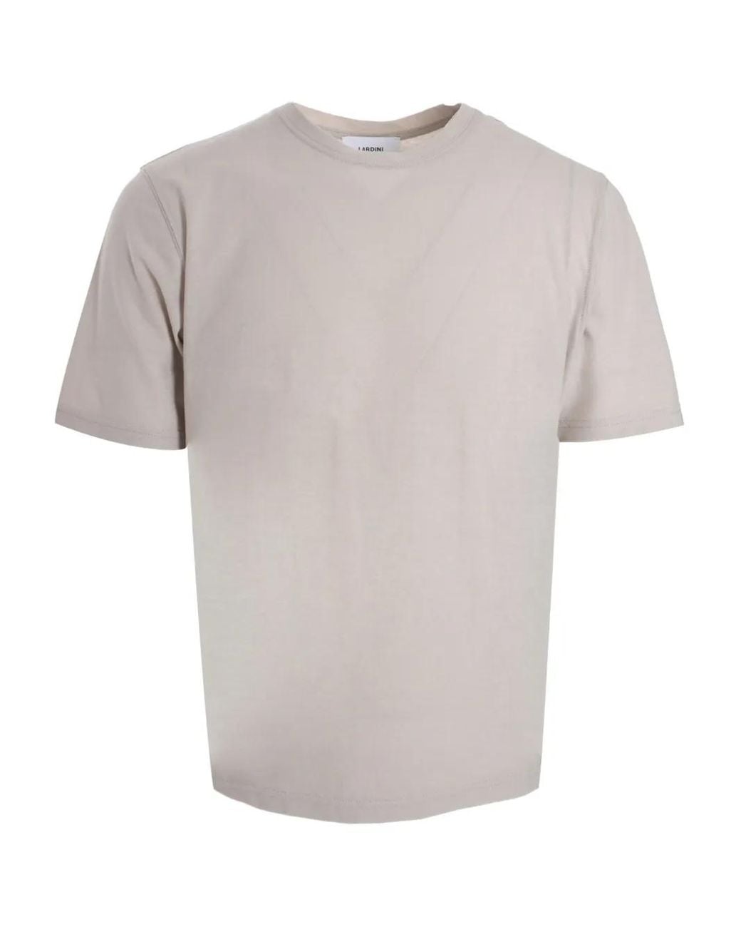 Lardini White Crew-Neck Plain T-Shirt for men