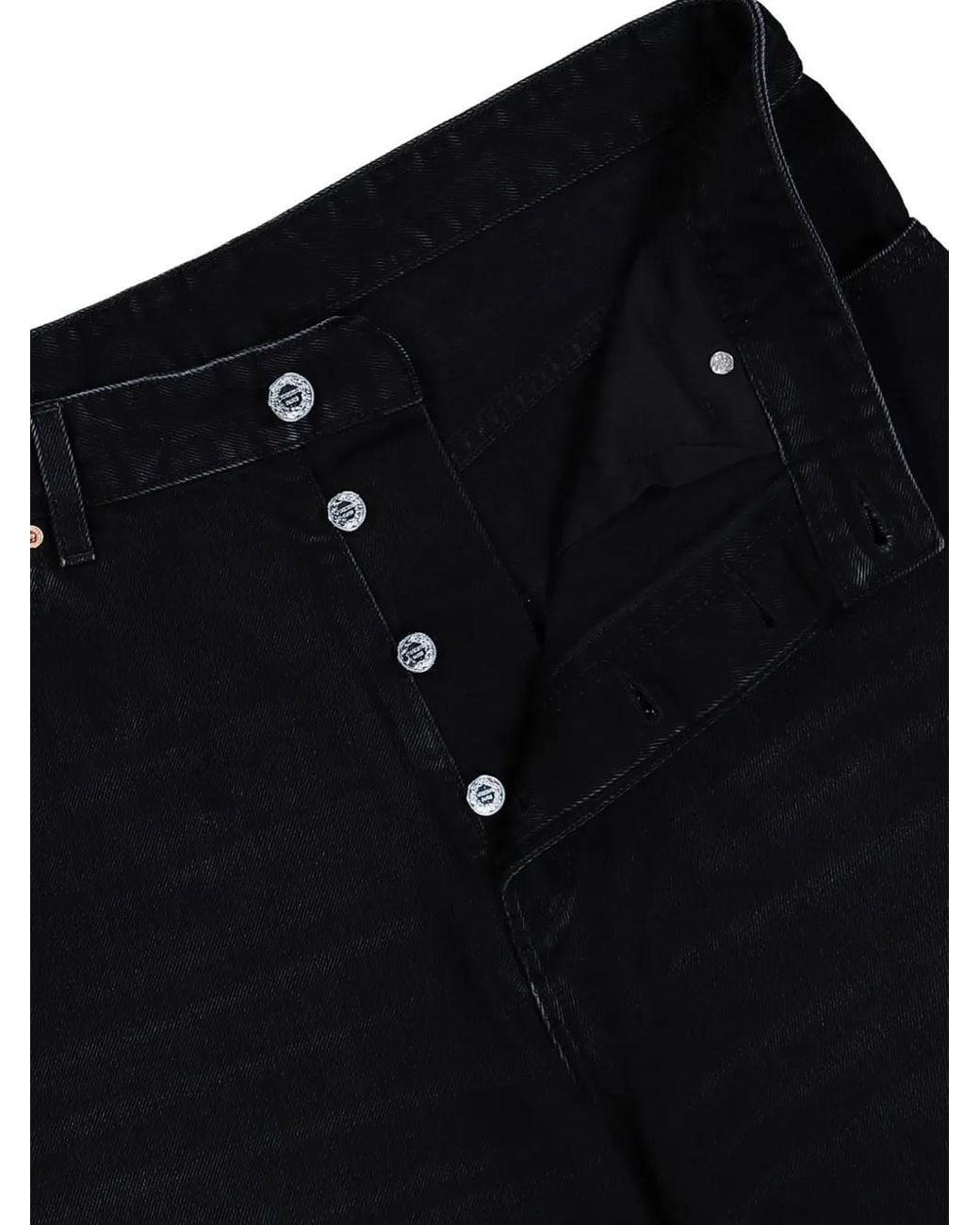 Vetements Blue Anarchy Painted Cropped Jeans for men