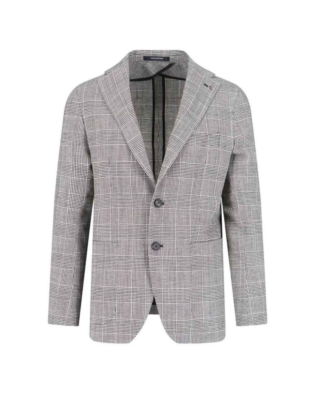 Tagliatore Geruite Blazer in het Gray voor heren