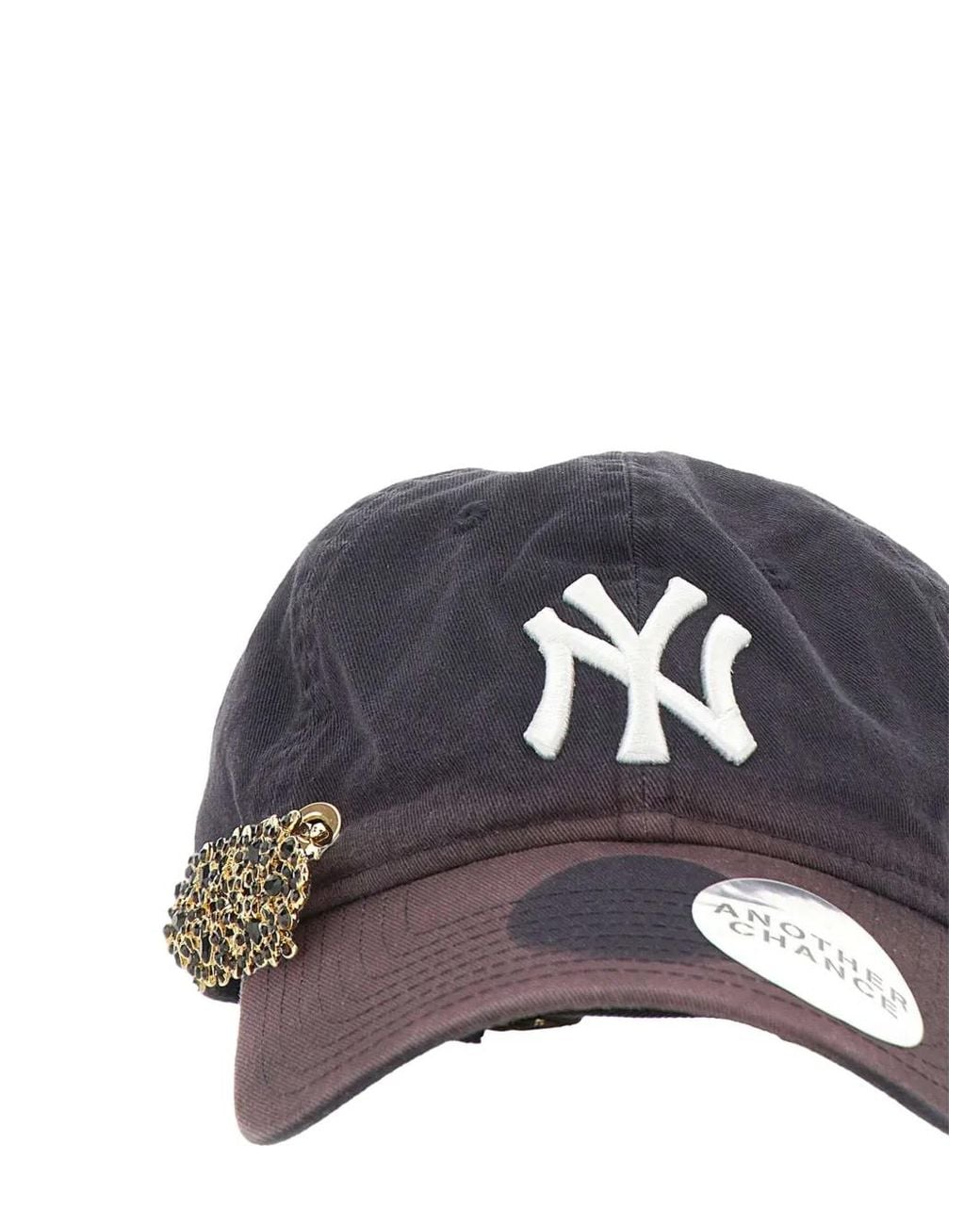 ANOTHER CHANCE Blue Customised New Era 9Twenty New York Yankees Gradient-Effect Baseball Cap