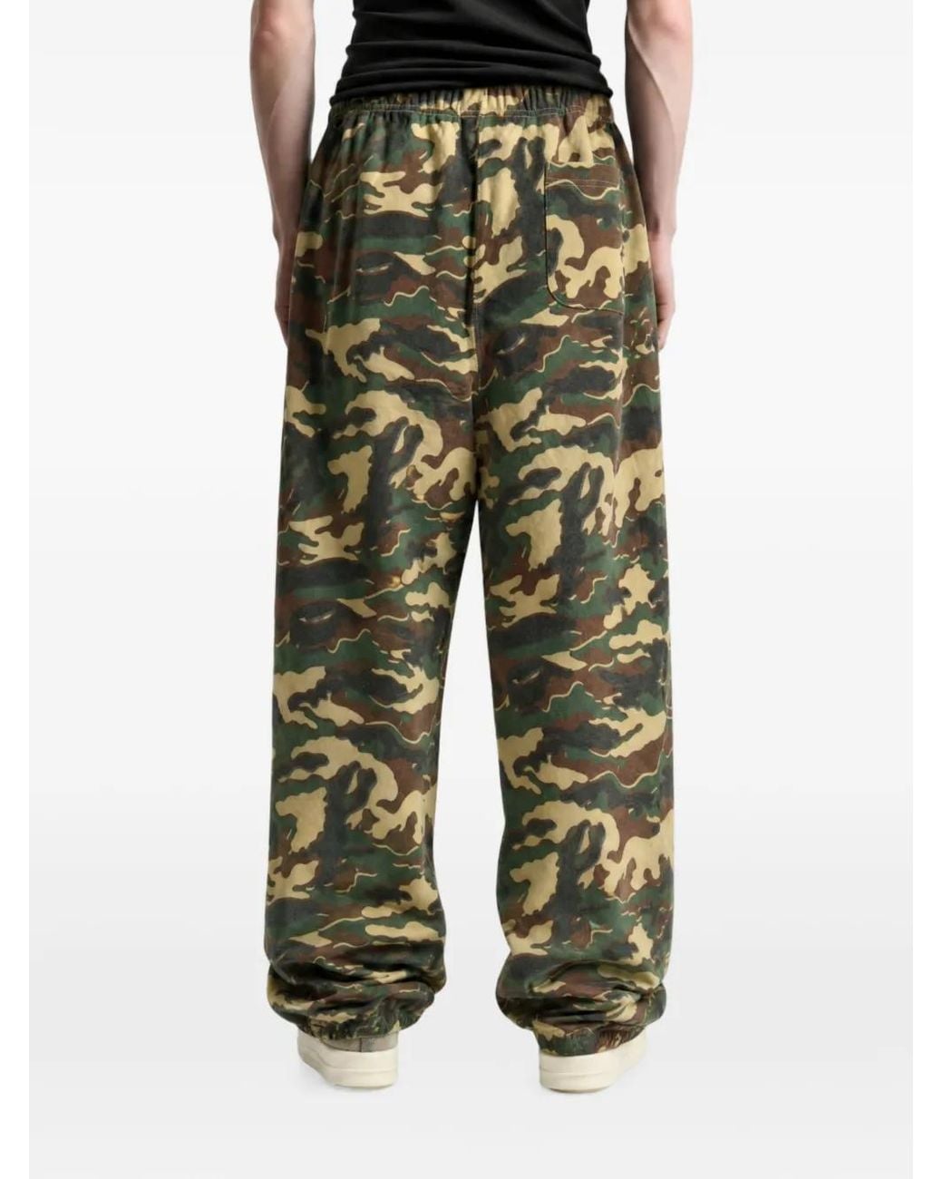 A Bathing Ape Green Camouflage-Print Track Pants for men
