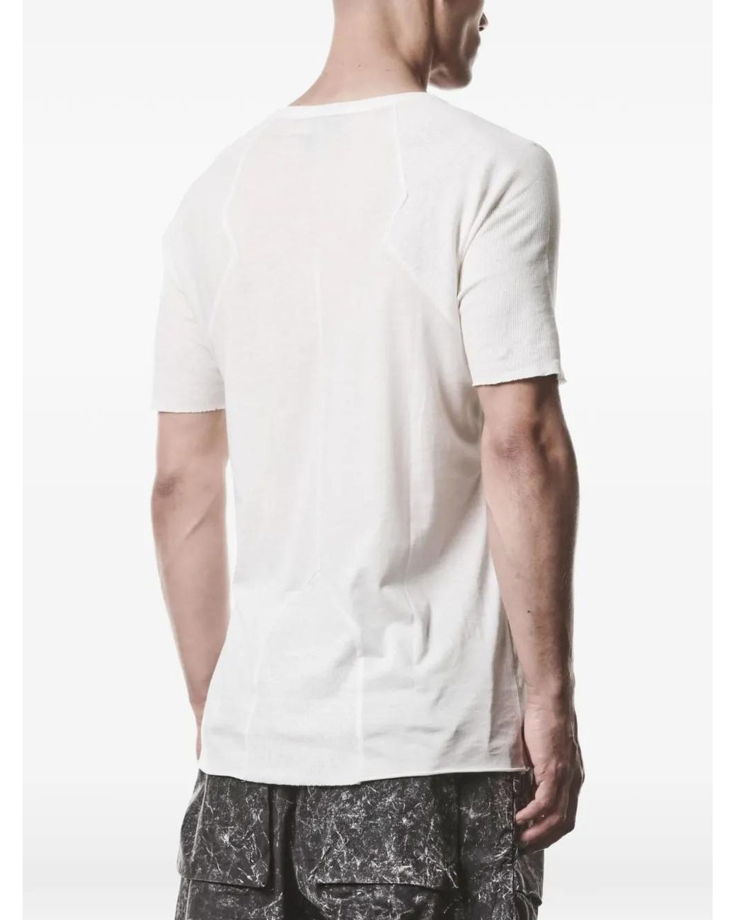 Thom Krom White Seam-Detail T-Shirt for men