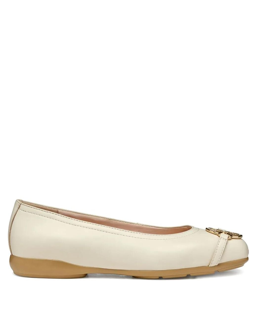 Geox Natural Annytah Buckle-Detail Ballet Flats
