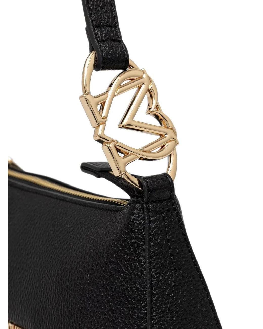 Love Moschino Black Logo-Lettering Shoulder Bag