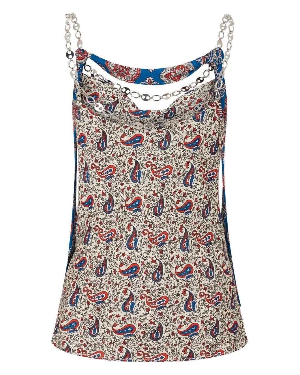 Rabanne Multicolor Paisley-Print Top