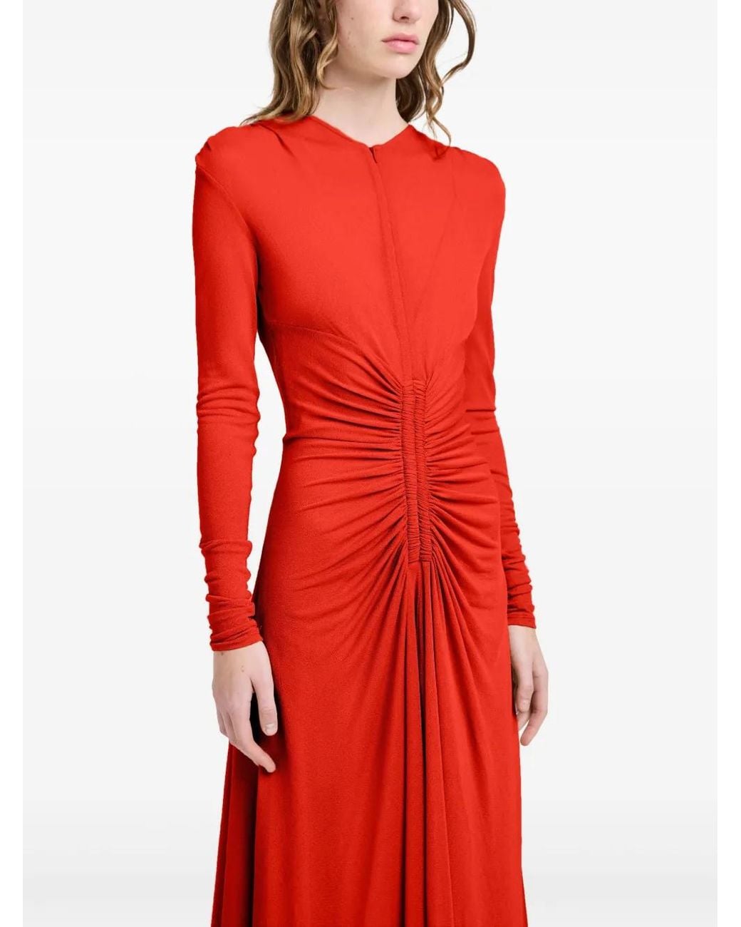 Proenza Schouler Red Kerstin Midi Dress