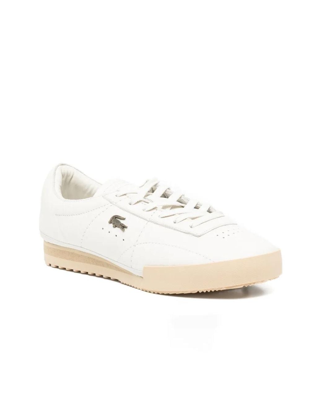 Lacoste White Aura Leather Trainers for men