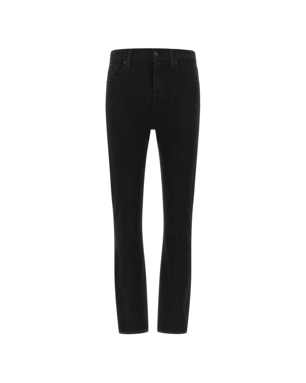 7 For All Mankind Black Jean Ankle Skinny