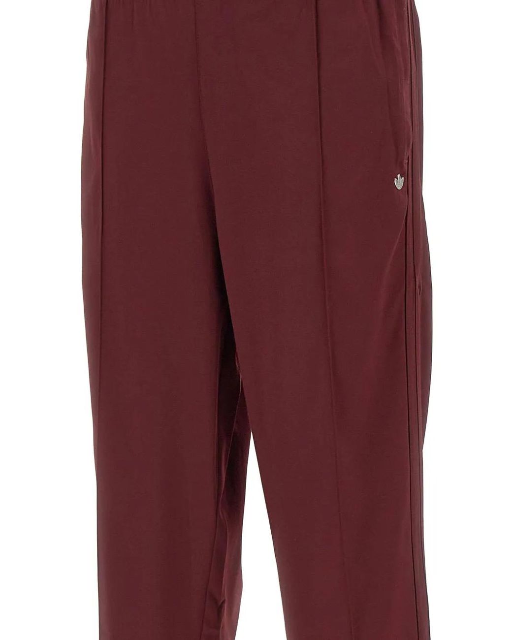 Adidas Red Side-Stripe Elasticated-Waistband Trousers for men