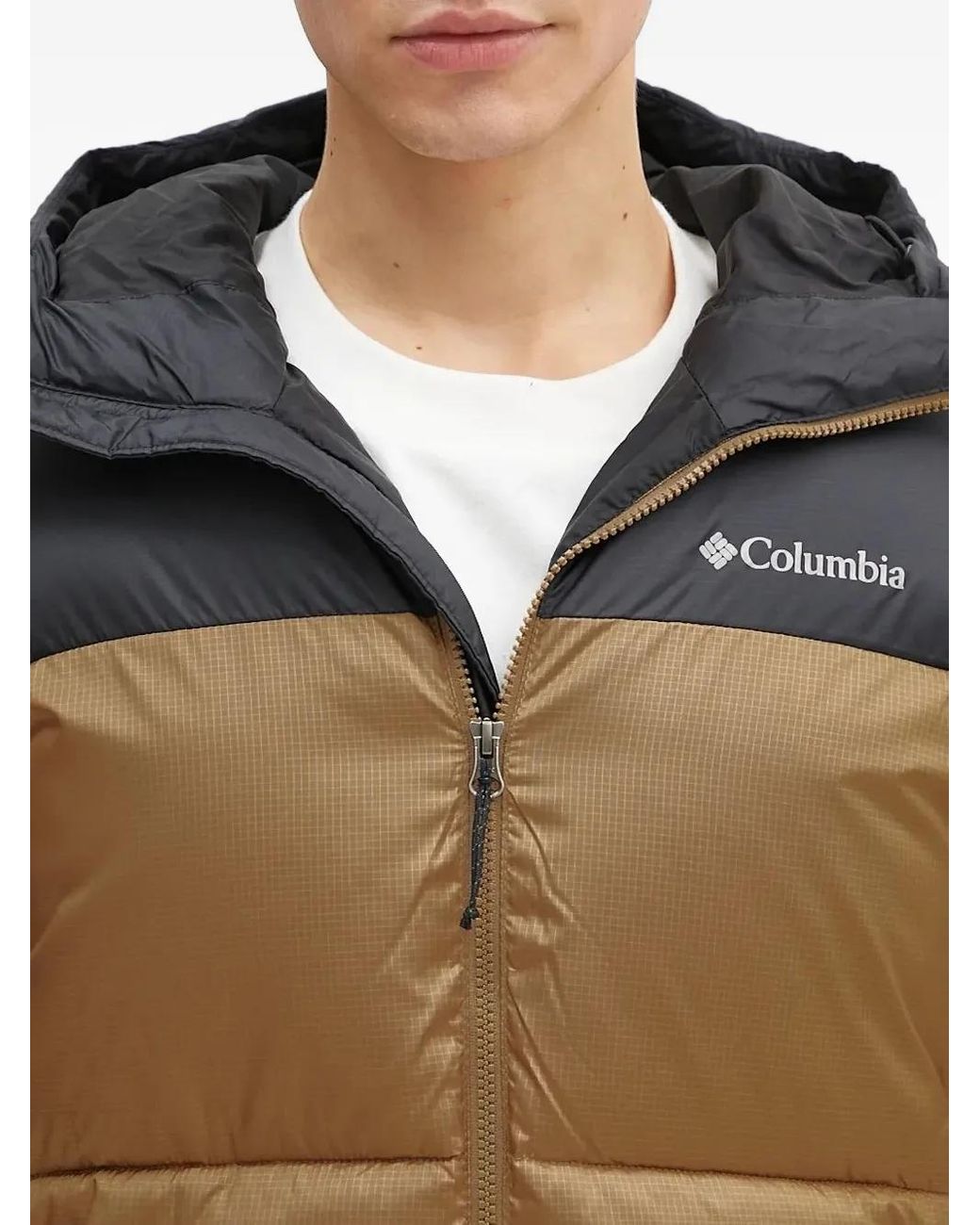 Columbia Hooded Puffer Jacket in Brown for Men | Lyst Canada