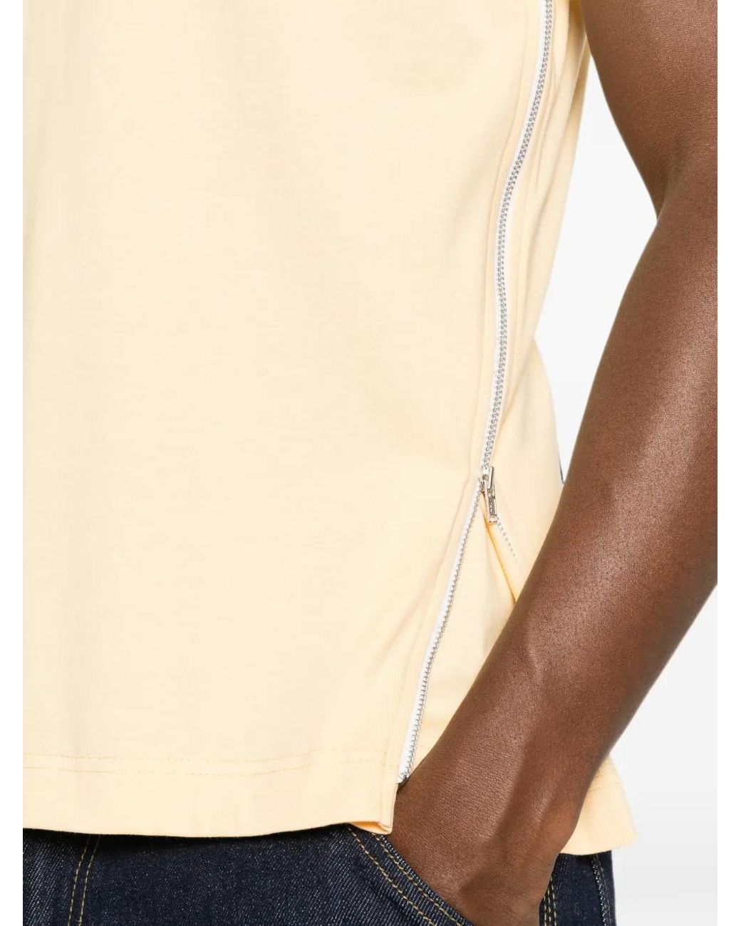 Comme des Garçons Natural T-Shirt À Détail De Zip for men