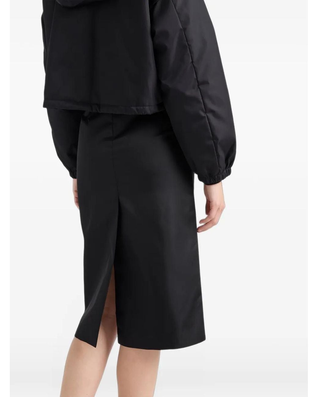 Prada Black Re-Nylon Pencil Skirt