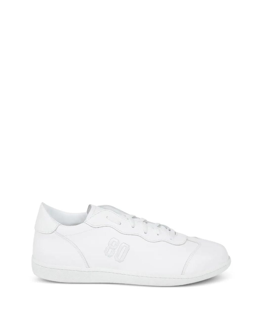 Be980 White Harvard 5 Logo-Embroidered Leather Low-Top Sneakers for men