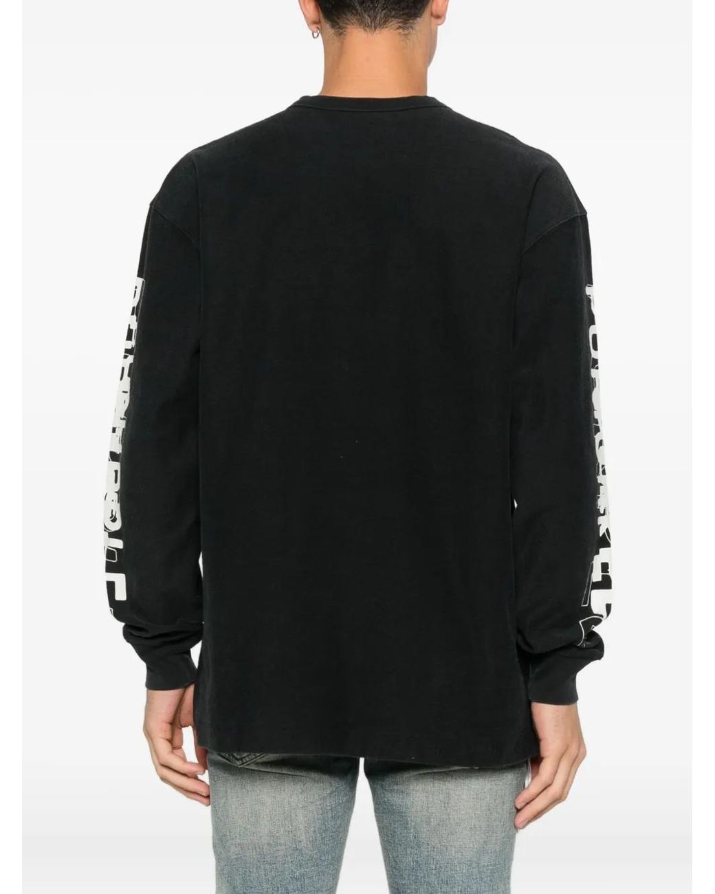 Purple Brand Black Long-Sleeve Sweatshirt for men