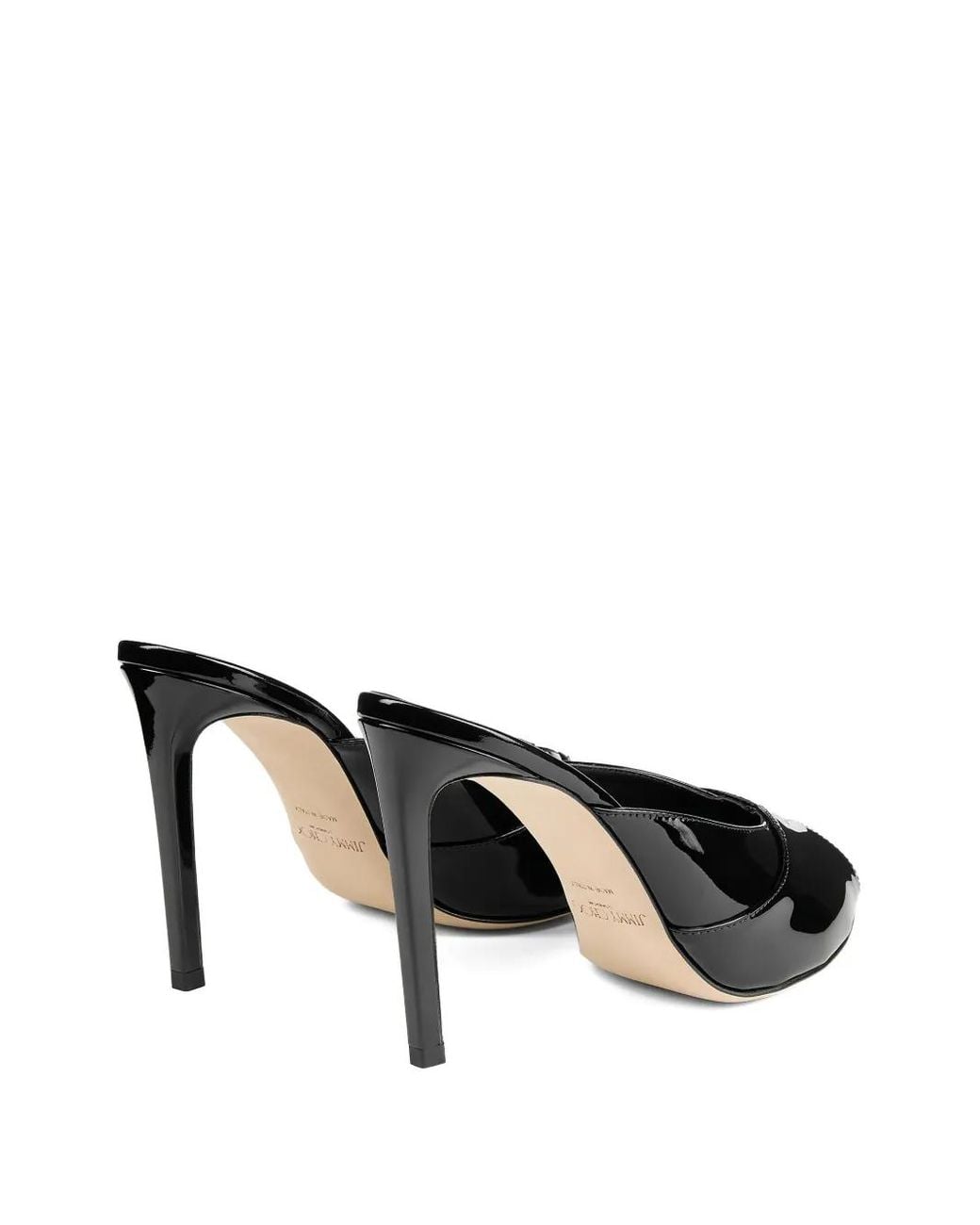 Jimmy Choo Black Brigitte Mule 100 Peep-Toe Mules