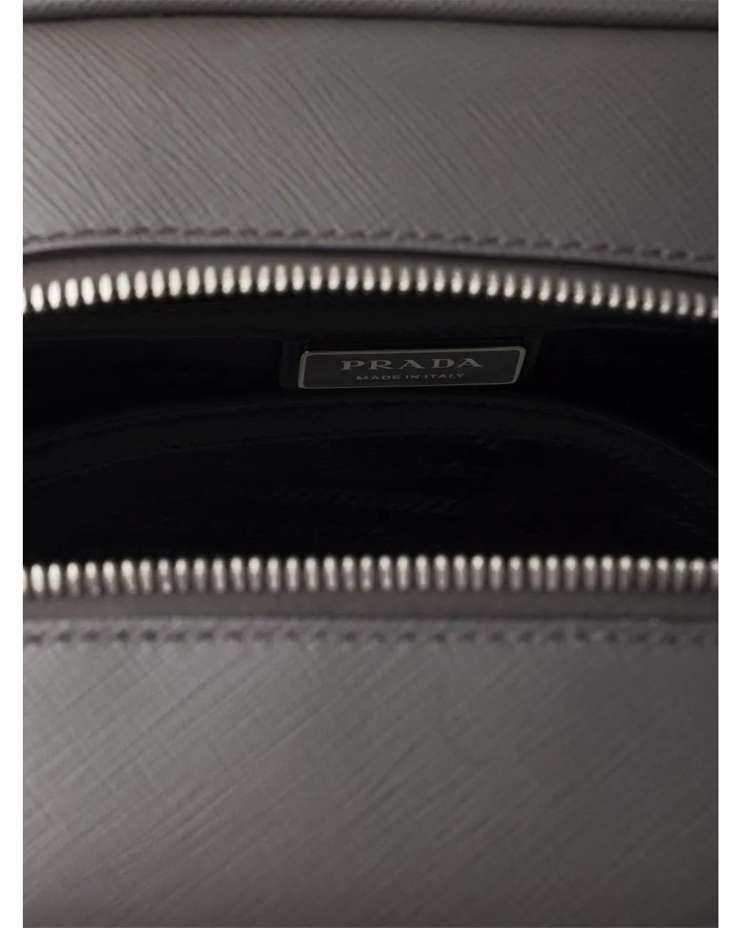 メンズ Prada レザーバックパック Black