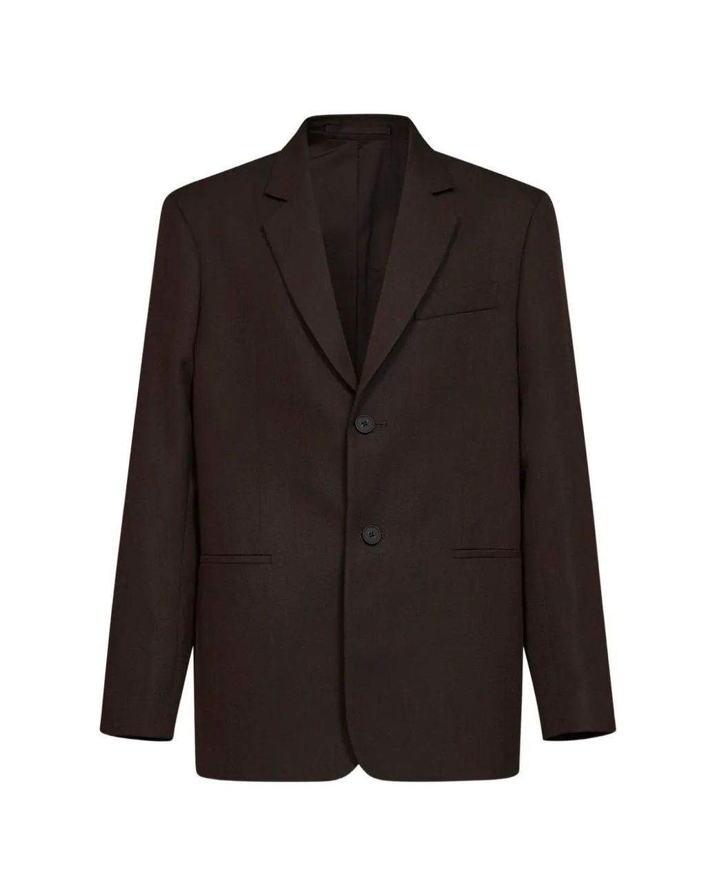Studio Nicholson Black Roversi Single-Breasted Wool Blazer for men