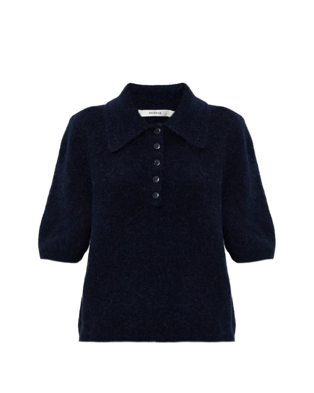 Gestuz Gzalpha Button Collared Polo Shirt in Blue | Lyst