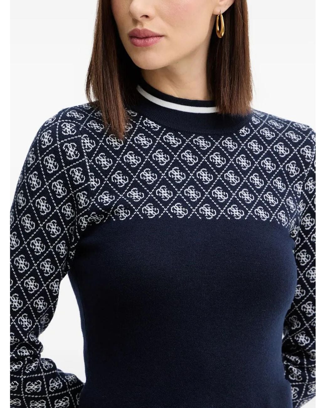 Jersey Estampado De Manga Larga Guess de color Blue
