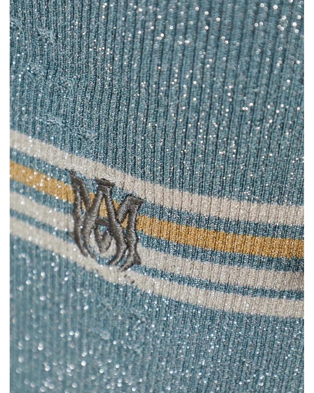 Amiri Blue Ma Stripe Mini Skirt