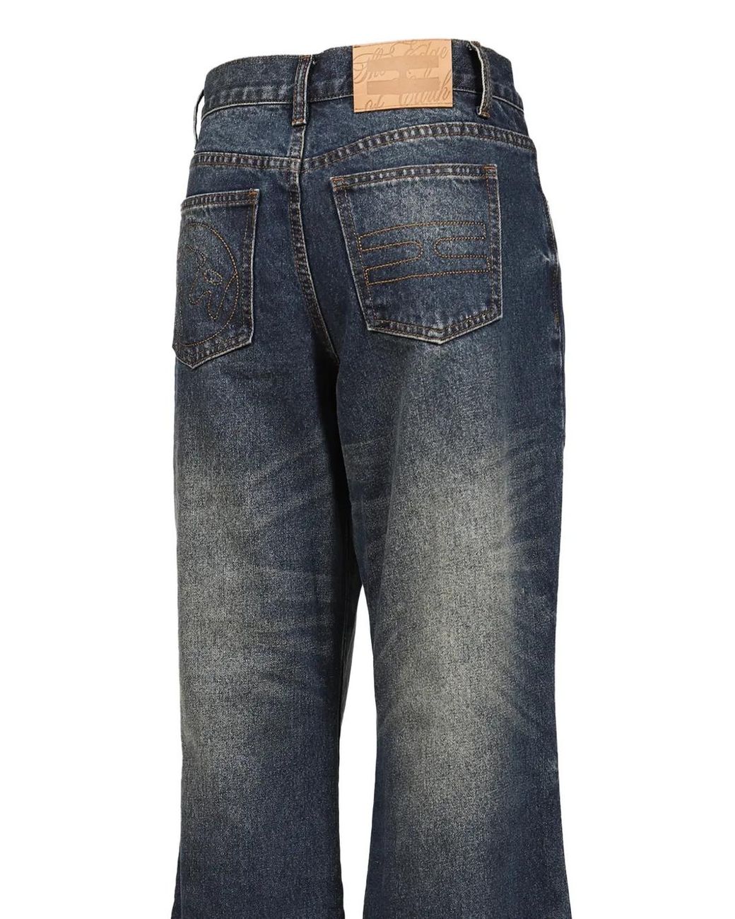The Edge of Earth™ Blue Bleached-Effect Flared Jeans for men
