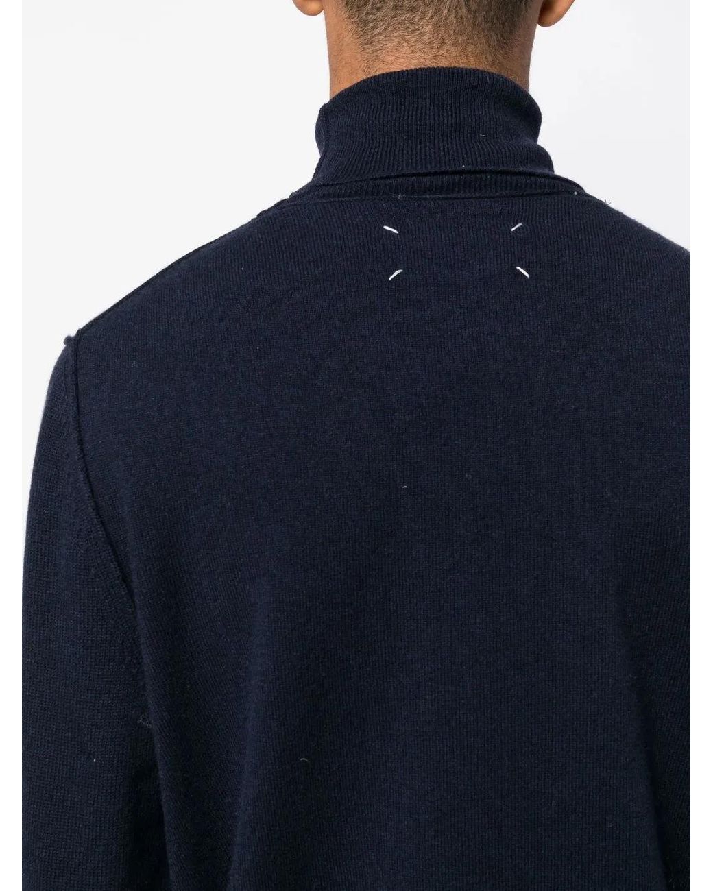 Maison Margiela Blue Luxurious Cashmere Turtleneck Sweater For for men