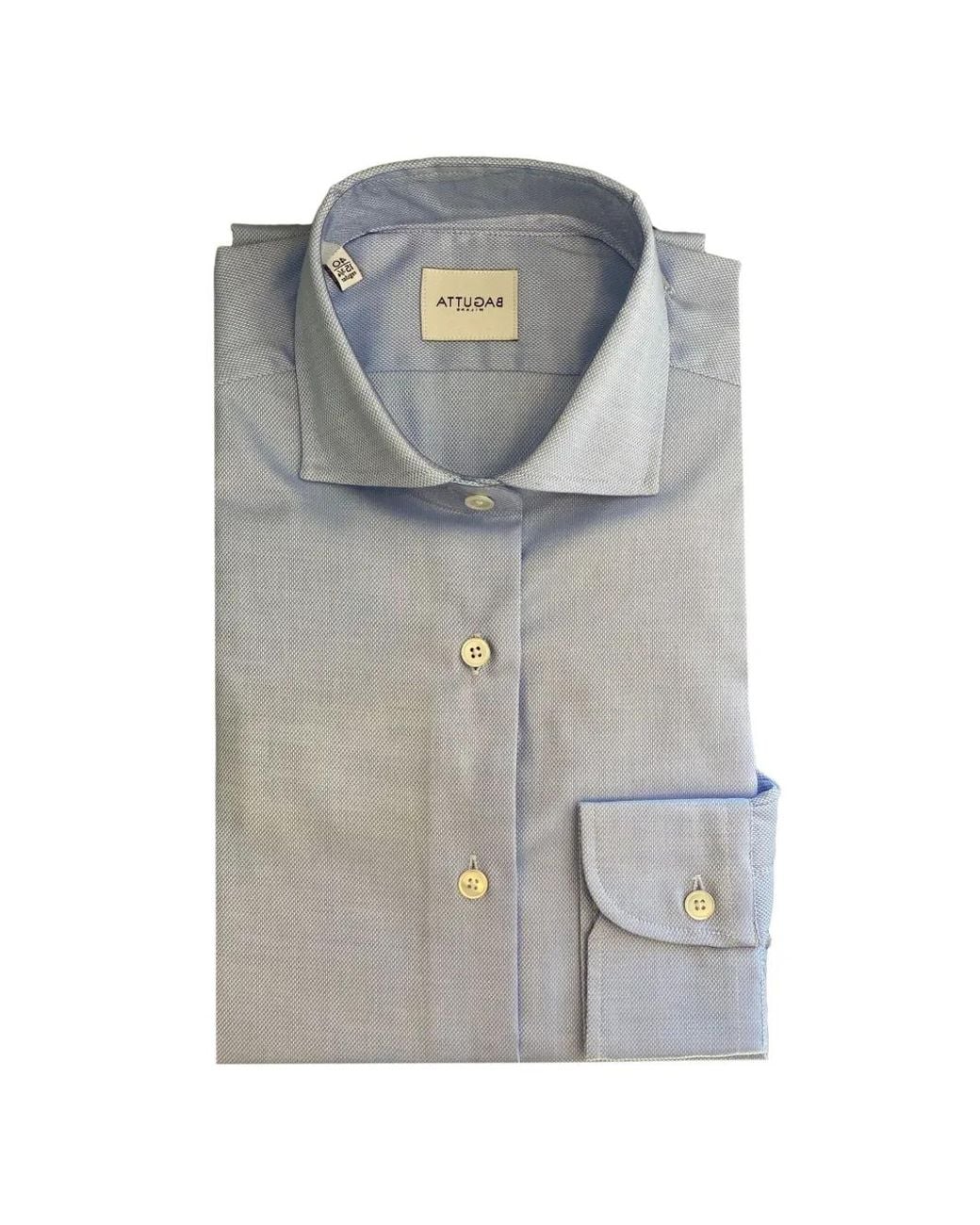 Bagutta Gray Button Shirt for men