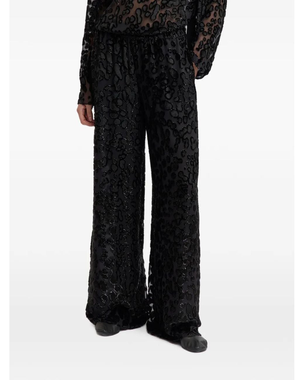 16Arlington Black Rocco Devoré Trousers