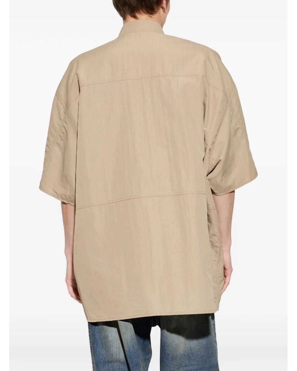 Balenciaga Natural Short-sleeve Pocket Shirt for men