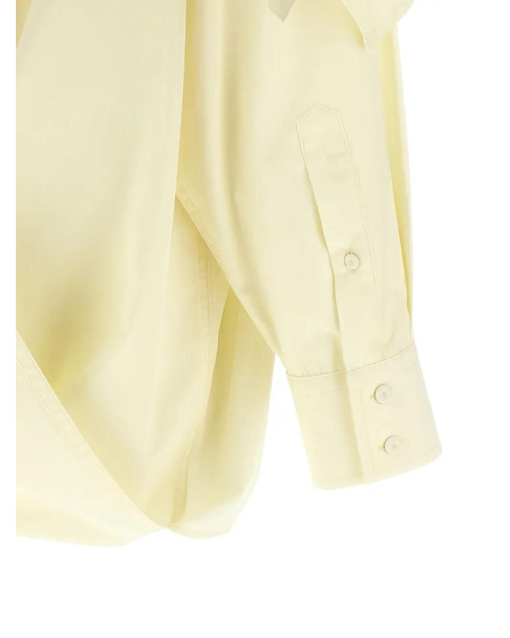 ARMARIUM Yellow Cecilia Asymmetric Draped Shirt