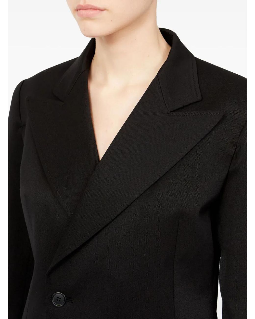 MM6 by Maison Margiela Black Blazer With Patch