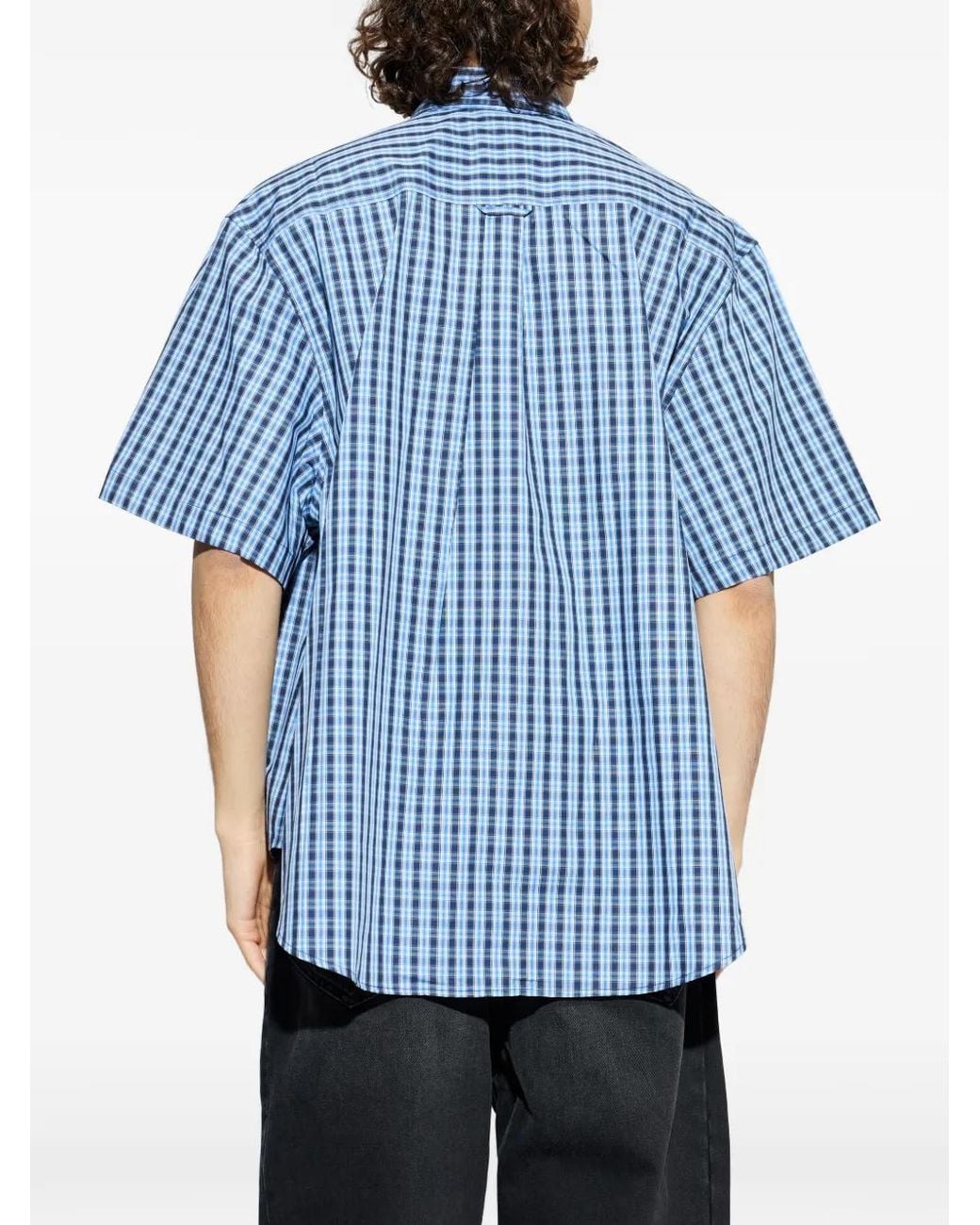 Vetements Blue Check Pocket Shirt for men