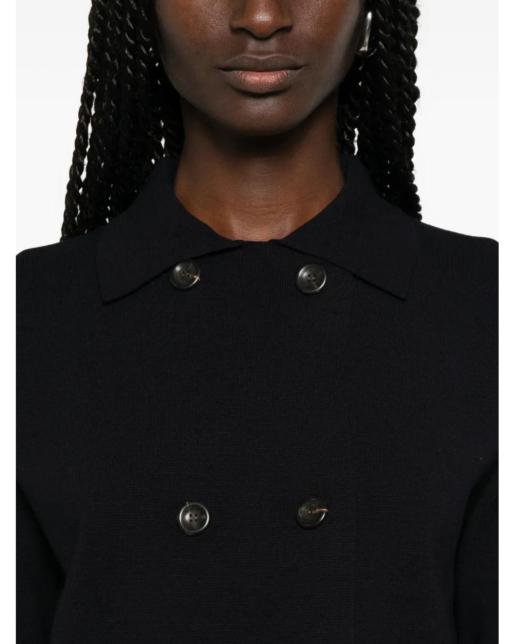 Max Mara Black Ghia Double-Breasted Cardigan