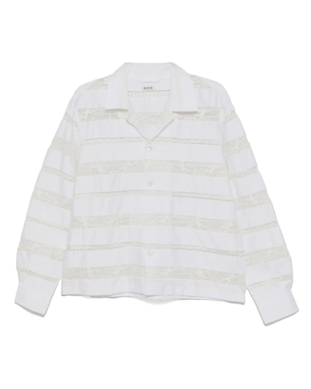Camicia Con Pizzo di Bode in White da Uomo