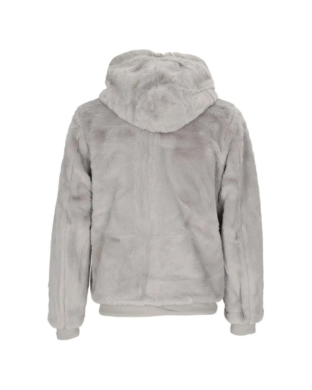 K-Way White Deva Light Reversible Faux-Fur Jacket