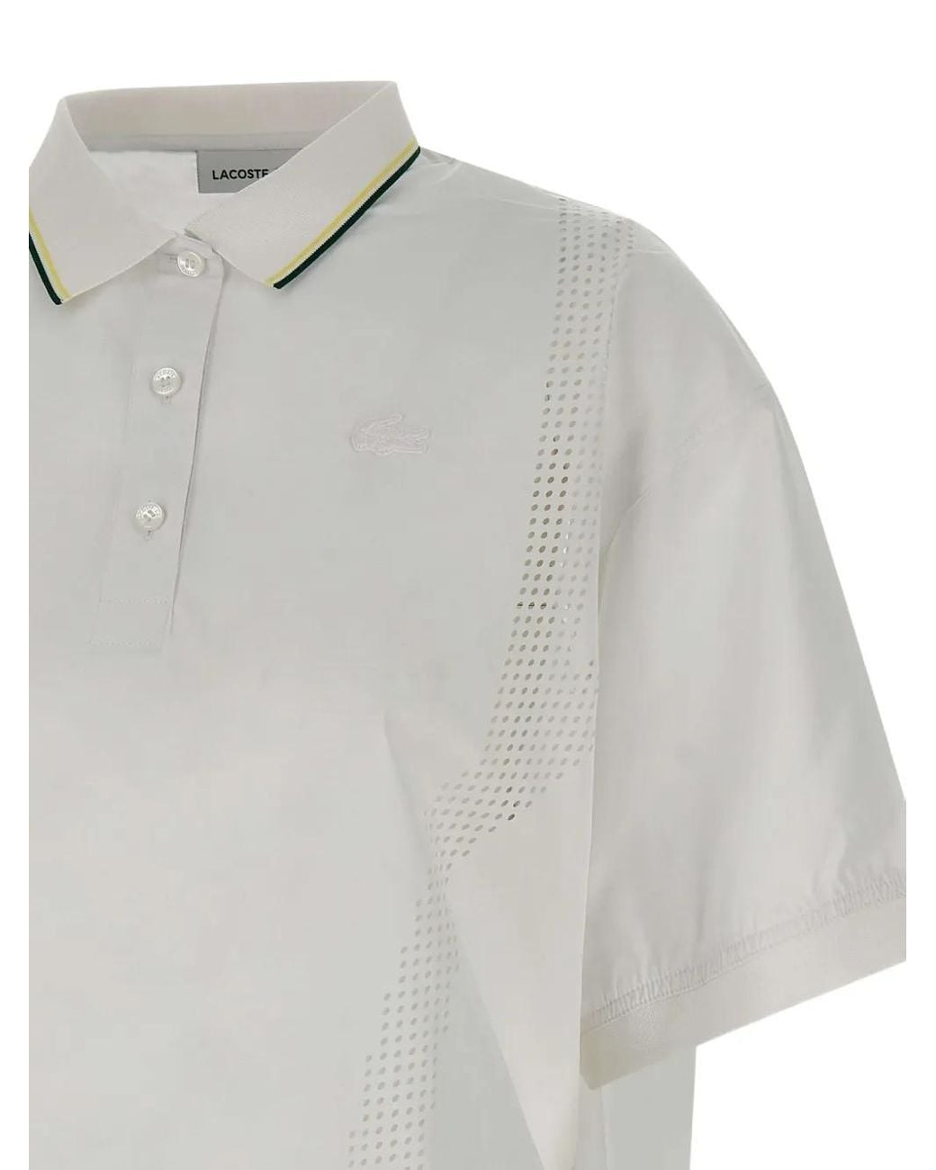 Lacoste Gray Perforated Short-Sleeve Polo Shirt
