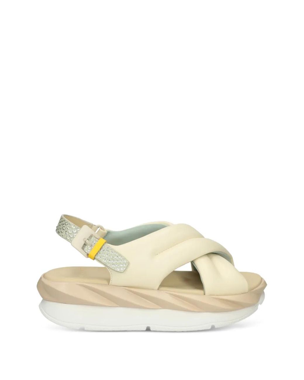 4Ccccees Natural Mellow Mana Criss-Cross Sandals