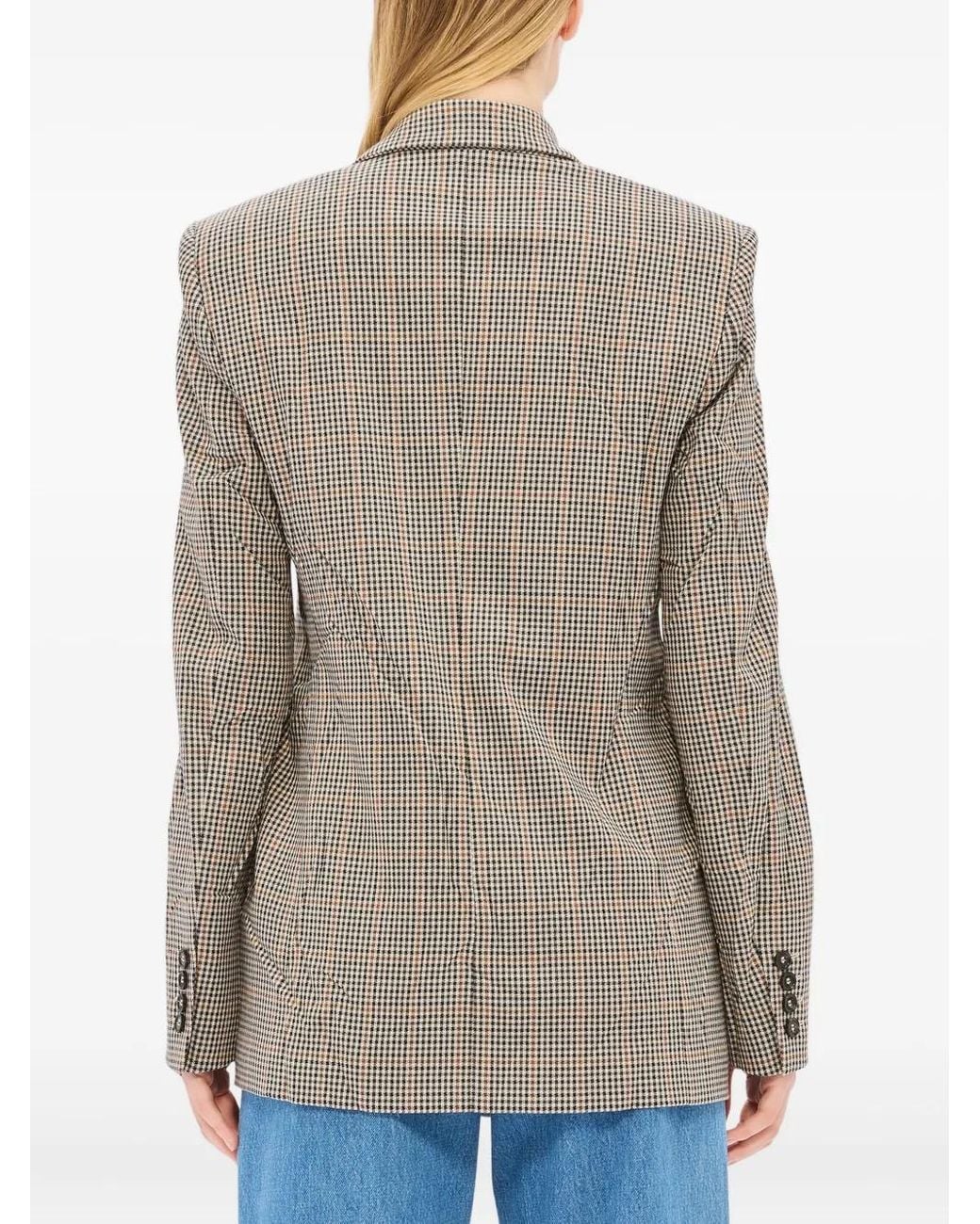 MSGM Gray Checked Blazer
