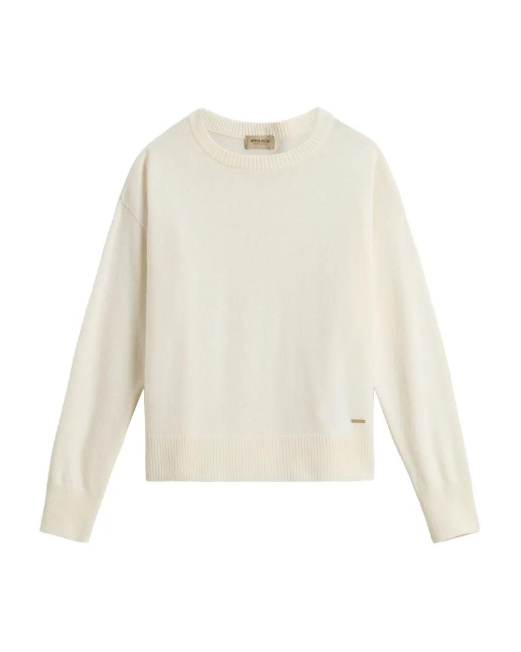 Jersey Con Cuello Redondo Woolrich de color White