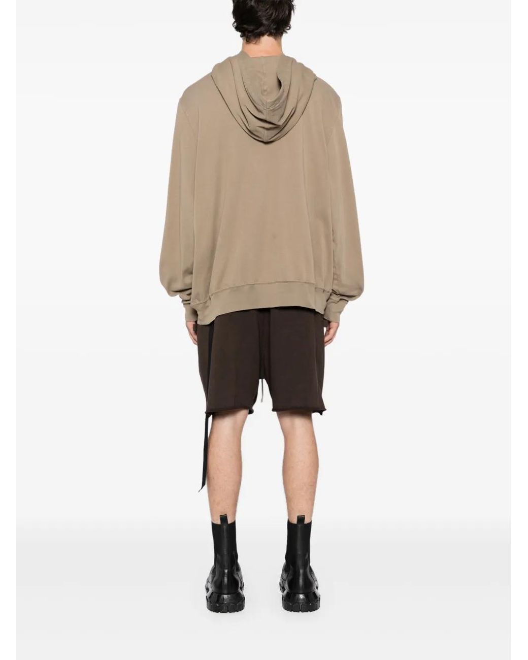 Rick Owens Natural Cotton Hoodie for men