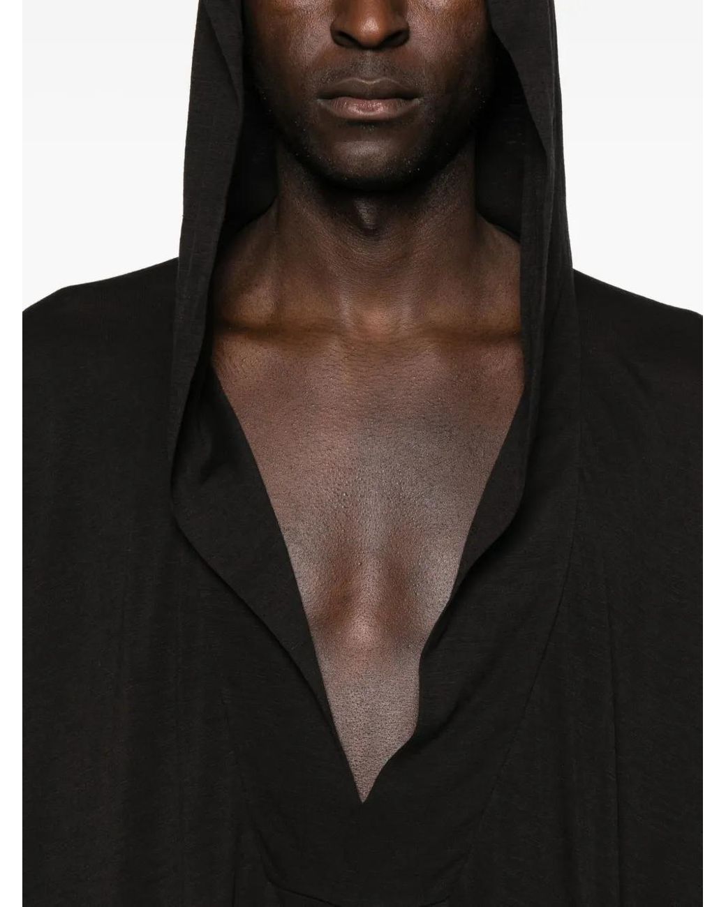 Rick Owens Black Sweat À Col V for men