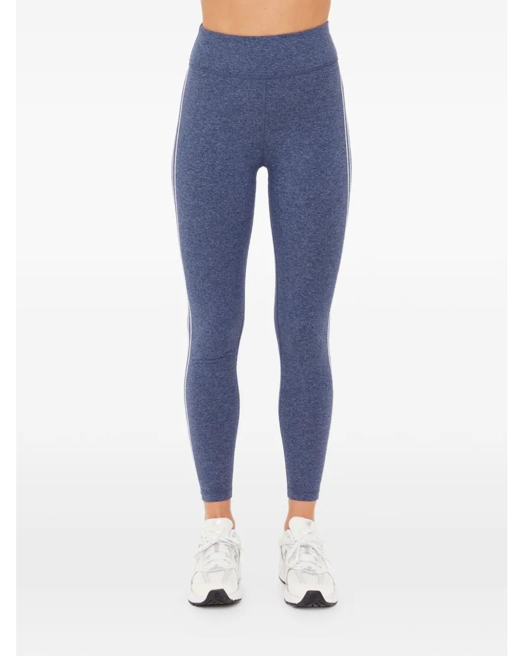 The Upside Blue Bowery Side-Stripe Leggings