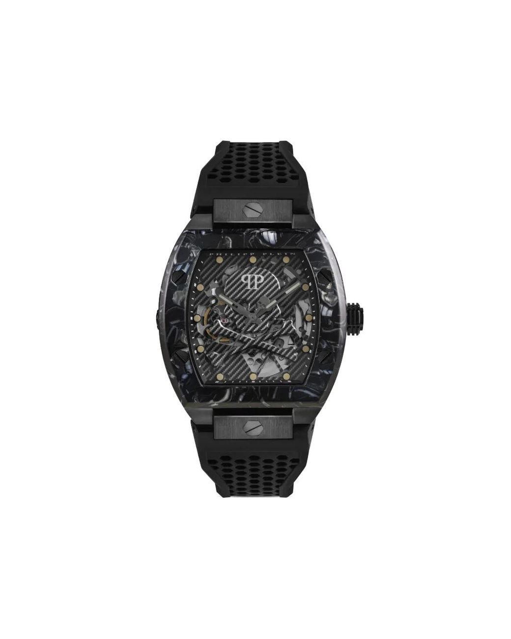 Philipp Plein Black The $Keleton 44Mm for men