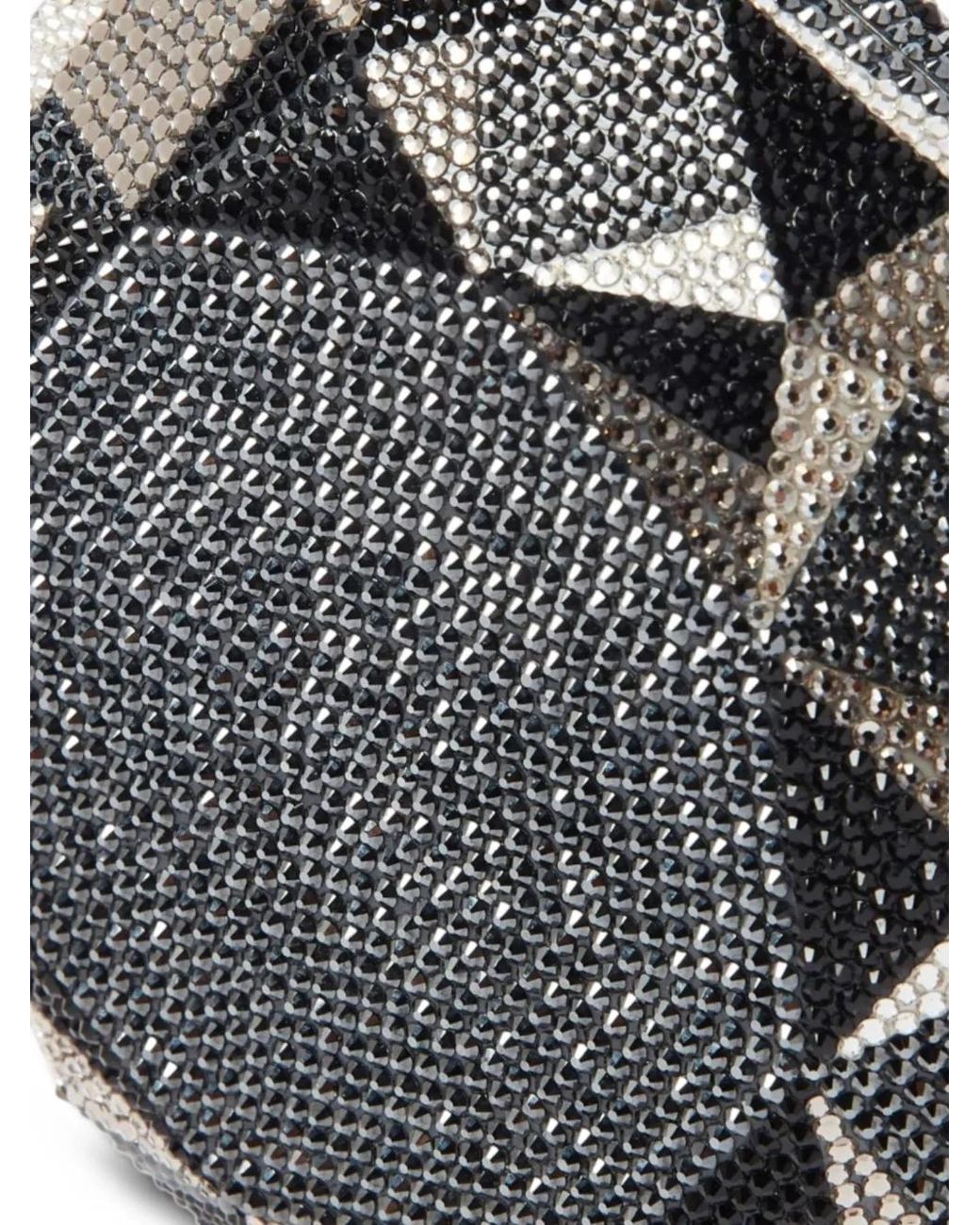 Judith Leiber Gray Diamond Geometric Clutch Bag