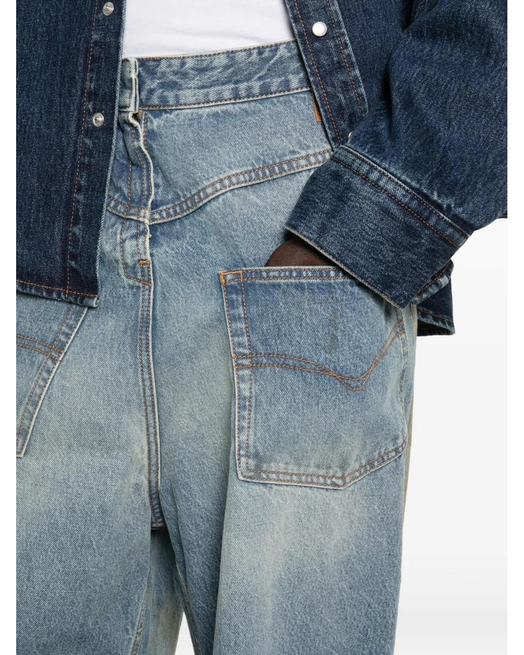 Vetements Blue Distressed Jeans