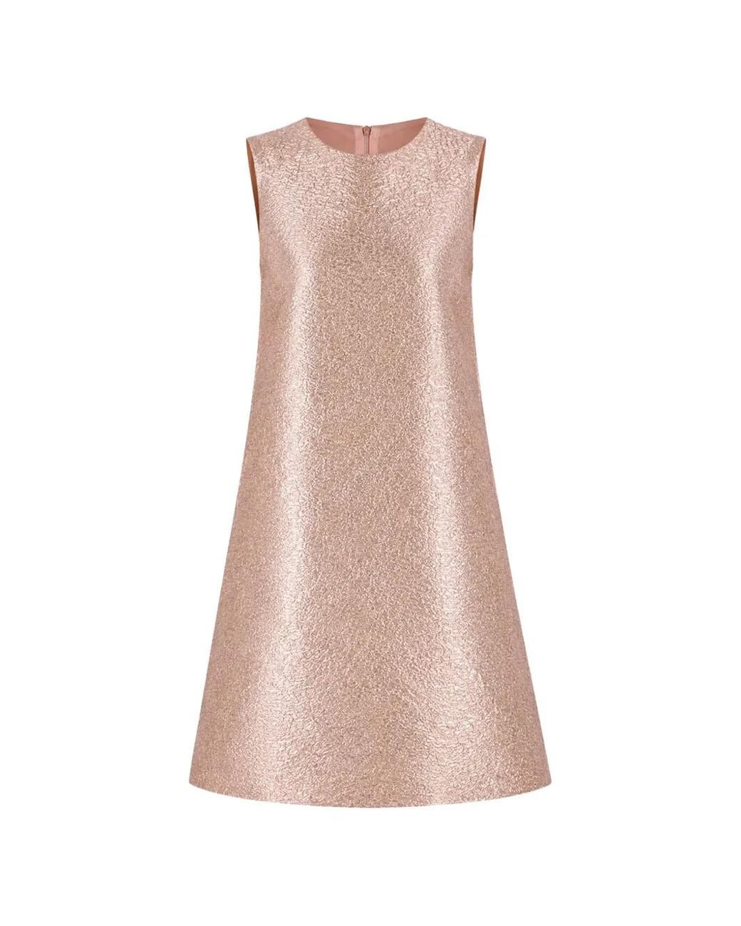 Dolce & Gabbana Pink Robe Courte À Effet Paillette En Jacquard