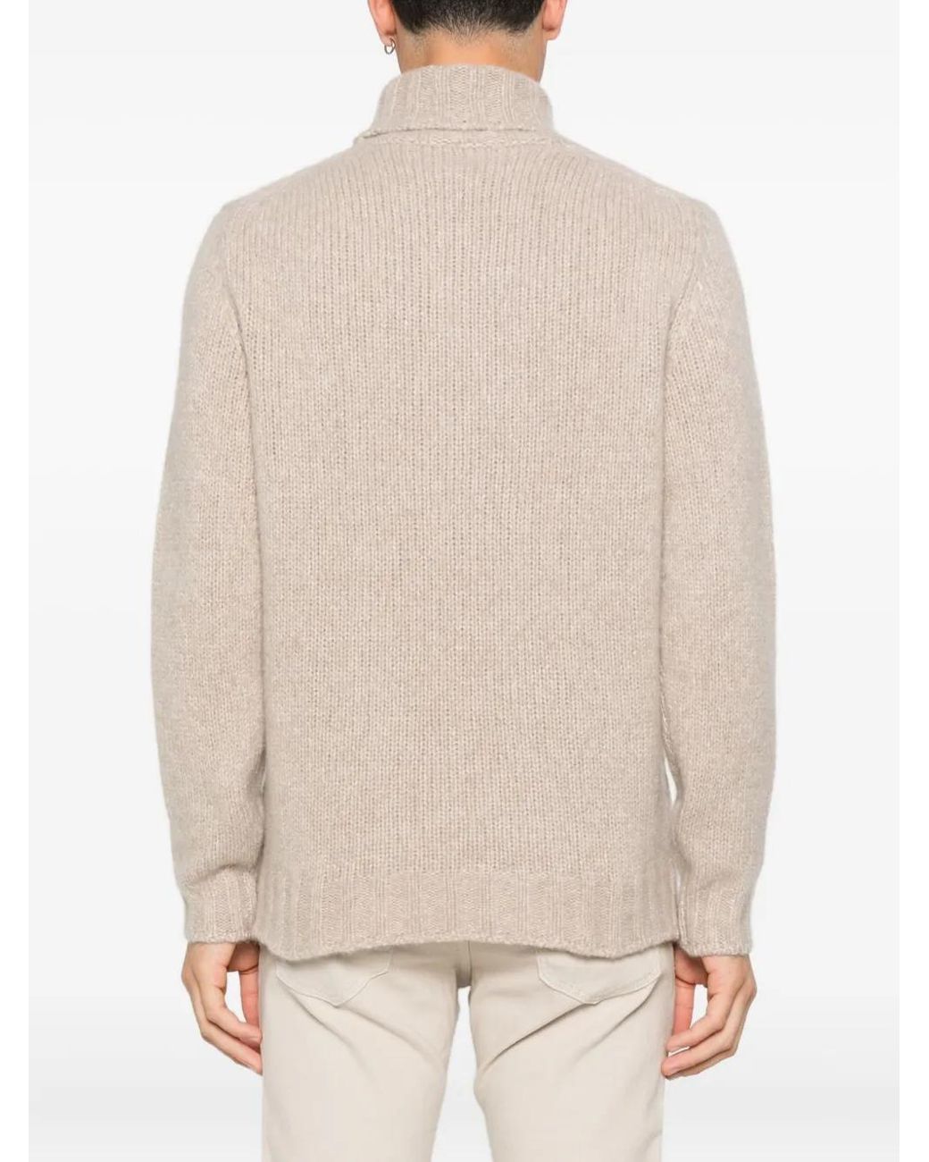 Fedeli Natural Turtleneck Sweater for men
