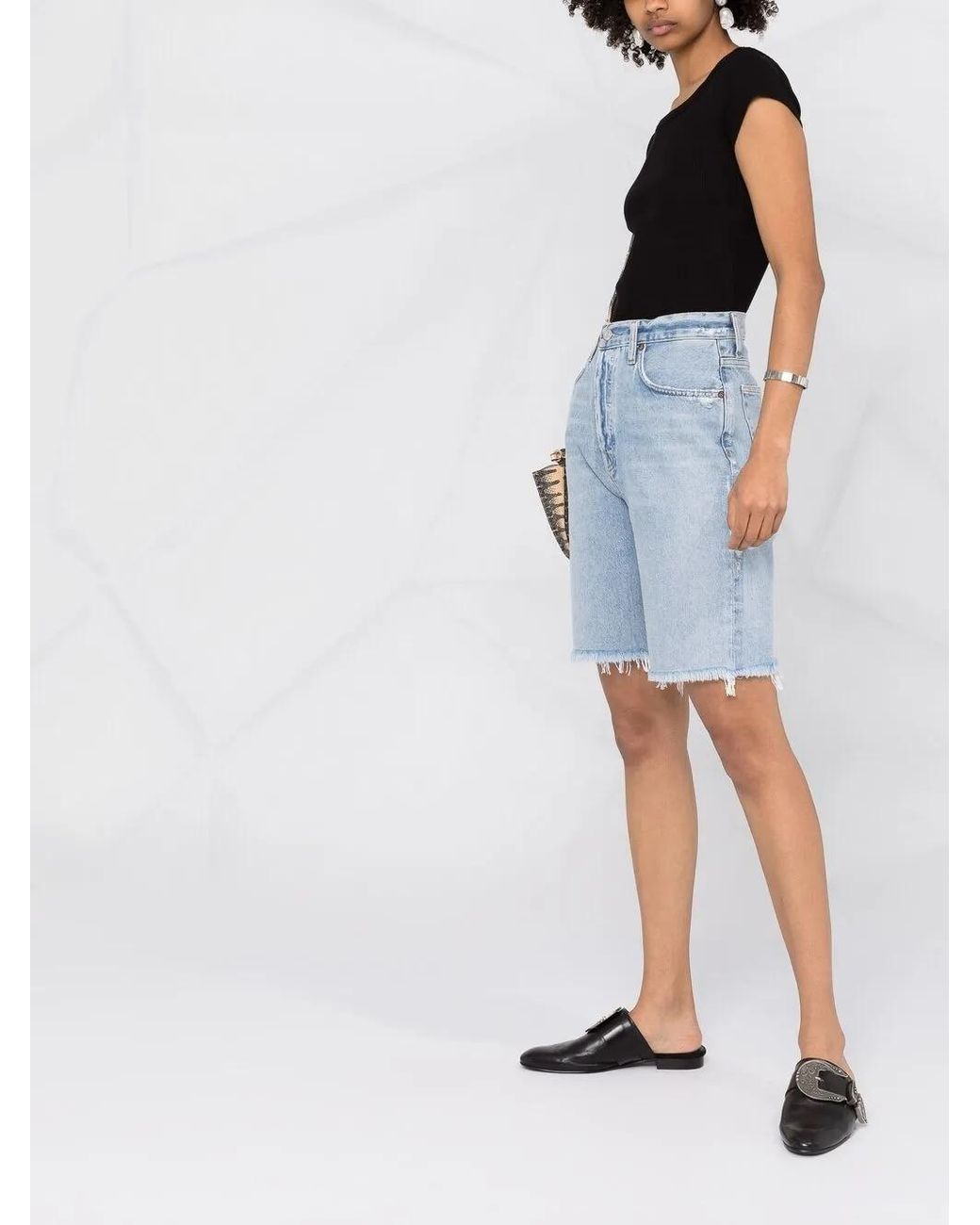Agolde Blue Shorts Denim